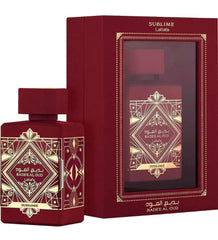 Lattafa Badee Al Oud Sublime nota manzana y lichi, experiencia fresca y afrutada.