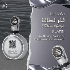 Lattafa Fakhar Platin: notas cítricas y especiadas para un inicio vibrante.