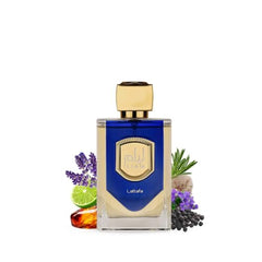 Lattafa Liam Blue Shine atomizador para rociado suave y equilibrado
