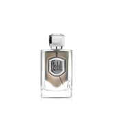Lattafa Liam Grey, botella frontal, aroma versátil para uso diario.