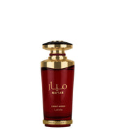 Lattafa Mayar Cherry Intense, bote frontal, aroma frutado y duradero para uso diario.