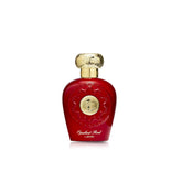 Lattafa Opulent Red botella elegante para uso diario y ocasiones.