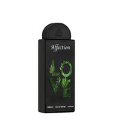 Lattafa Pride Affection, botella elegante que sugiere un aroma floral duradero.