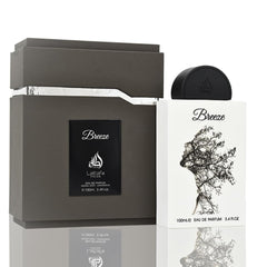 Lattafa Pride Breeze: botella frontal, elegante y versátil para el día a día.
