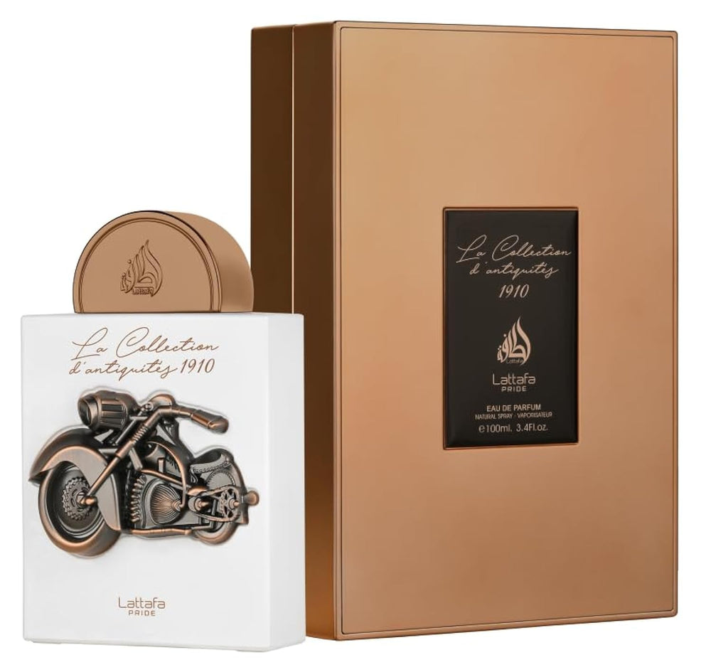 Lattafa Pride 1910 frasco elegante para uso diario y aroma floral afrutado