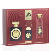 Lattafa Pride Nebras frasco grande de Eau de Parfum con diseño audaz y presencia duradera.