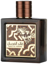 Lattafa Qaed Al Fursan Untamed: vista frontal de la botella, ideal para colección y regalo