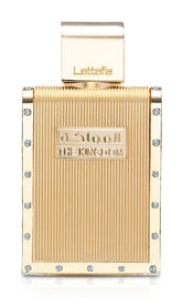 Lattafa Reino: botella frontal, aroma distintivo para caballeros.