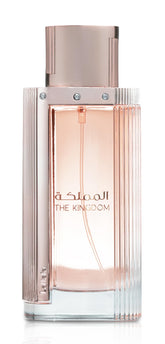 Lattafa The Kingdom, botella frontal, elegancia duradera para ocasiones especiales