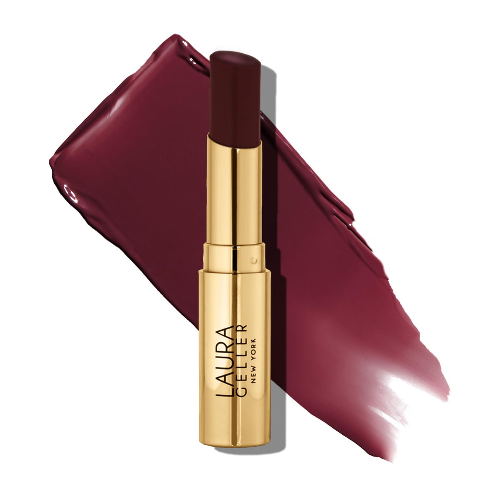 Bálsamo Jelly de Laura Geller New York, envase compacto para retoques rápidos en los labios.