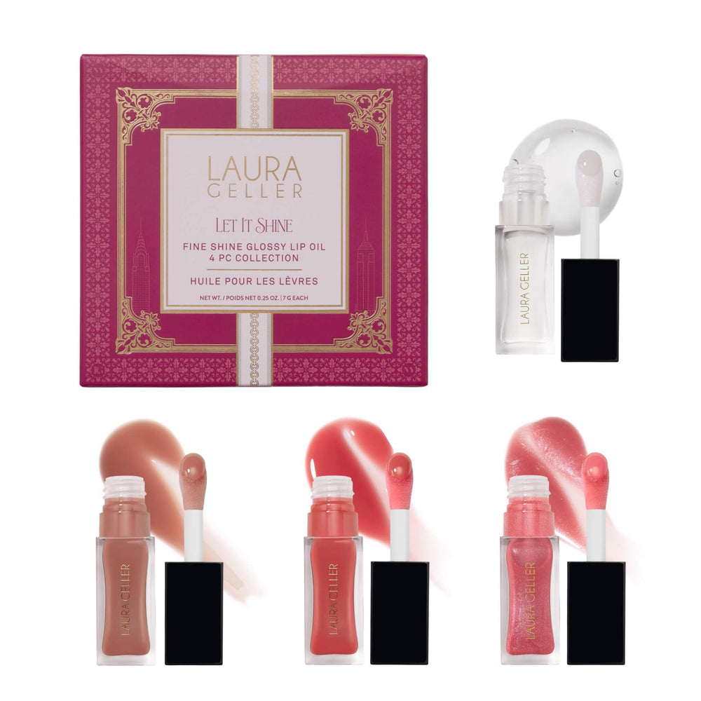 Let It Shine Kit de Laura Geller New York, coffret prêt à offrir pour hydratation lumineuse.