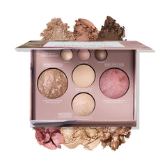 Paleta horneada Laura Geller New York para sombras neutras, ideal para looks diarios.