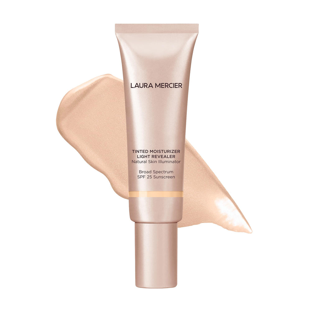 Laura Mercier hidratante con color en botella, acabado natural e iluminado.