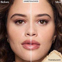 Swatch Teint Clair Laura Mercier Ultra-Blur, fini lissé sans flash.
