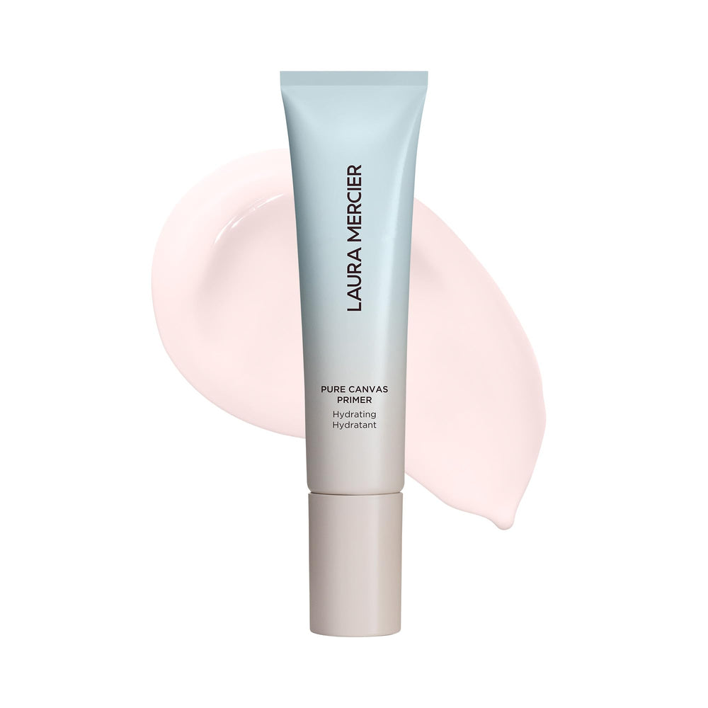 Laura Mercier, primer hidratante envase elegante para aplicación suave.