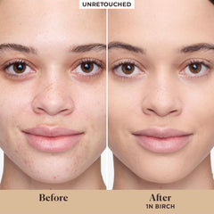 Laura Mercier textura suave, enfoque en difuminado de poros para piel natural.