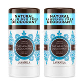 Lavanila Vanilla Coconut Deodorant two-pack front view shows convenient packaging and long-lasting odor protection