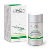 Lavilin desodorante sin aluminio en empaque compacto para viaje, frescura prolongada.