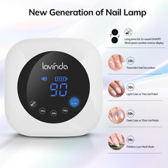 Lavinda lampara UV-LED con focos duales para curado uniforme desde todas las direcciones