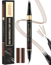 LAVONE lapiz cejas microblading 4 puntas: trazos naturales y duraderos.