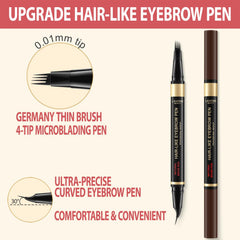 LAVONE Eyebrow Pen curved tip defines brows with precision and control.