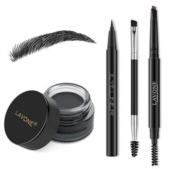 LAVONE eyebrow pomade ash black for defined, long-lasting brows.