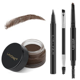 Kit de cejas LAVONE en acción para un acabado natural.