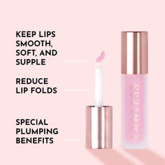 Textura cremosa de Lawless Forget the Filler Gloss con color translúcido