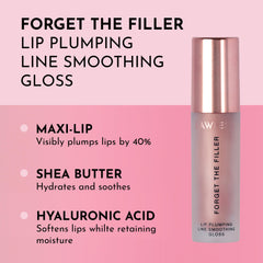 Lawless Forget the Filler gloss textura cremosa que desliza suavemente sobre los labios.