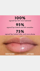 Lawless brillos labiales rosados muestra en labios para hidratación suave.