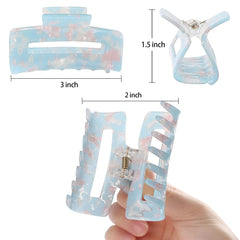 Pinzas laxizar 8-pack colores azules para peinados rápidos