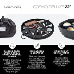 Lay-n-Go Cosmo: bandas para brochas que evitan movimientos durante el viaje.