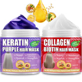 Layhomo Mascarilla Morada con Queratina para cabello Rubio, neutraliza tonos amarillos y aporta brillo.