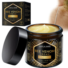 Layla Mae crema veneno de abeja para piel suave y revitalizada.