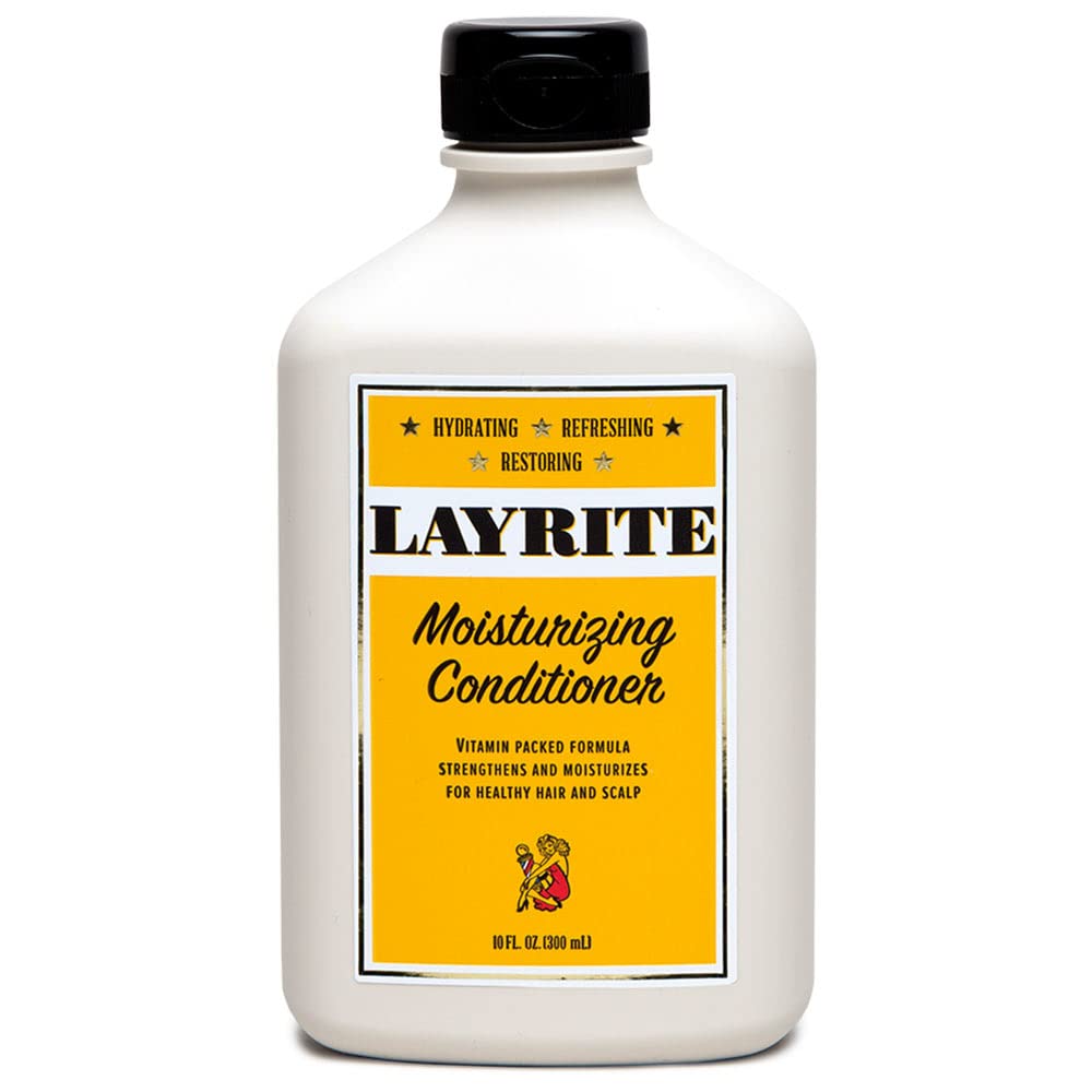Layrite Acondicionador Hidratante, botella visible, aporta hidratación y brillo suave al cabello.