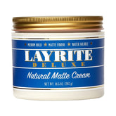 Layrite Crème Matte Naturelle – bouteille pour une tenue moyenne durable et naturelle.