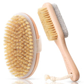 LAYUKI cepillo corporal para uso en seco o mojado, exfoliación suave de la piel