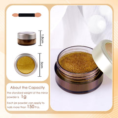 Polvo cromo Laza para teléfonos y accesorios, brillo dorado