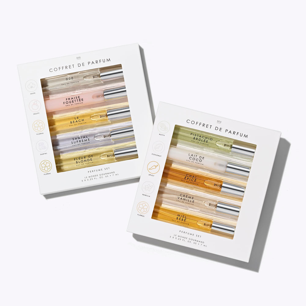 Le Monde Gourmand cofre de fragancias 2 cajas, colección portátil para viaje