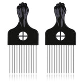 LEADUWAY peine afro metalico: desenreda con suavidad y cuida el cabello rizado