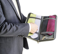 LeanTravel estuche organizador de corbatas: bolsa de malla interior para gemelos y accesorios.