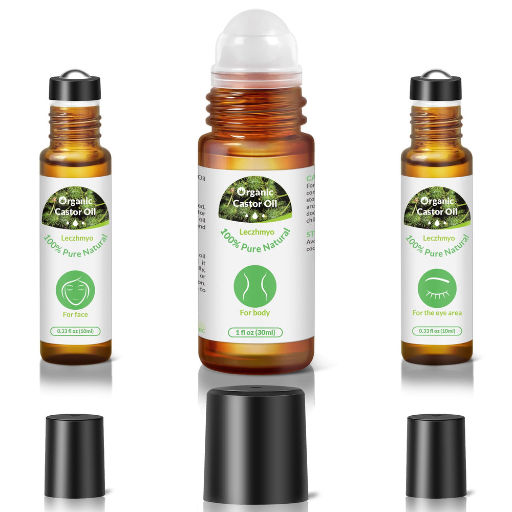 Leczhmyo aceite de ricino rodillo ojos para suavizar la piel alrededor de los ojos.