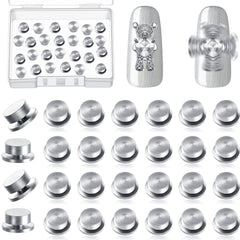 Leelosp adornos giratorios para uñas en acero inoxidable, ideal para diseños duraderos y brillantes.