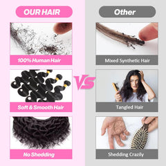 Lemeiily paquetes de cabello humano onda corporal 22 pulgadas para densidad y movimiento.