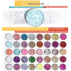 LemonSac Sombras metalizadas rosa-azul-verde para looks brillantes y modernos.