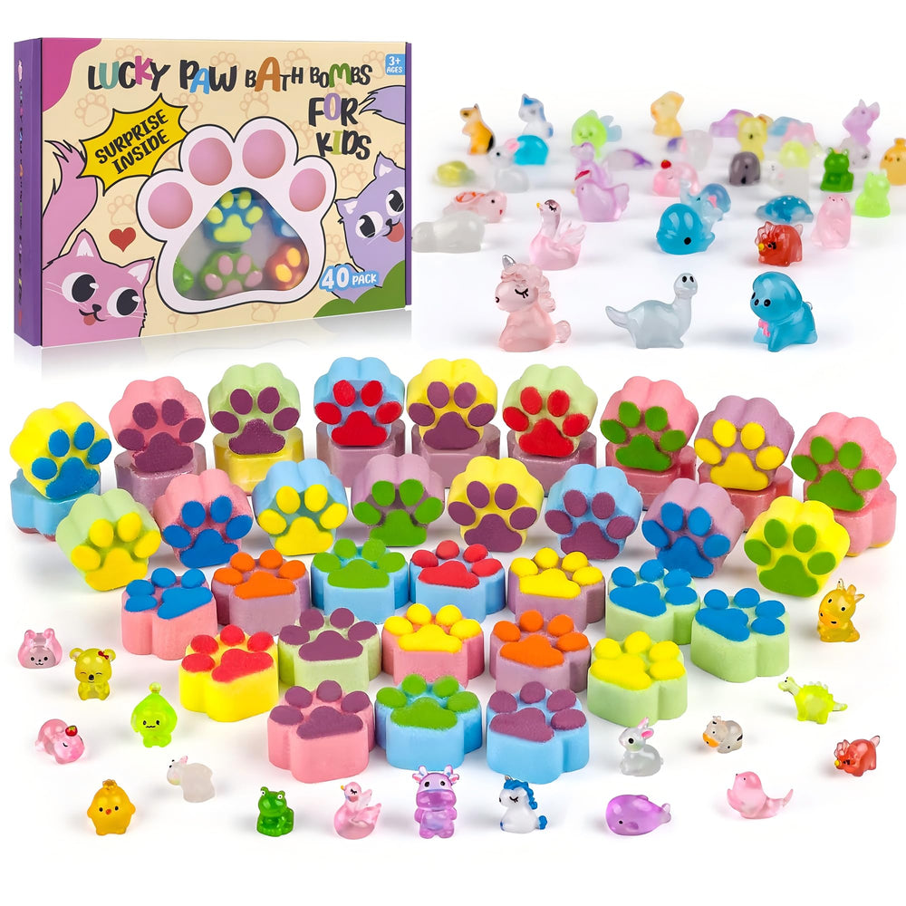 Bombe de bain leoce en forme de patte de chat pour le bain des enfants.