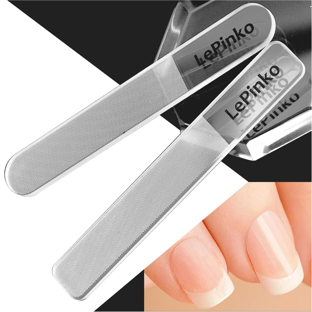 LePinko kit pulidor de uñas de vidrio nano en empaque práctico para viajar
