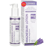 LEPONIX loción magnesio lavanda en botella para relajación nocturna