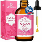 Leven Rose Aceite de Argán puro en botella oscura para preservar nutrientes.
