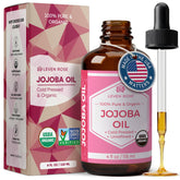 Leven Rose aceite de jojoba, botella oscura, hidratación suave para piel